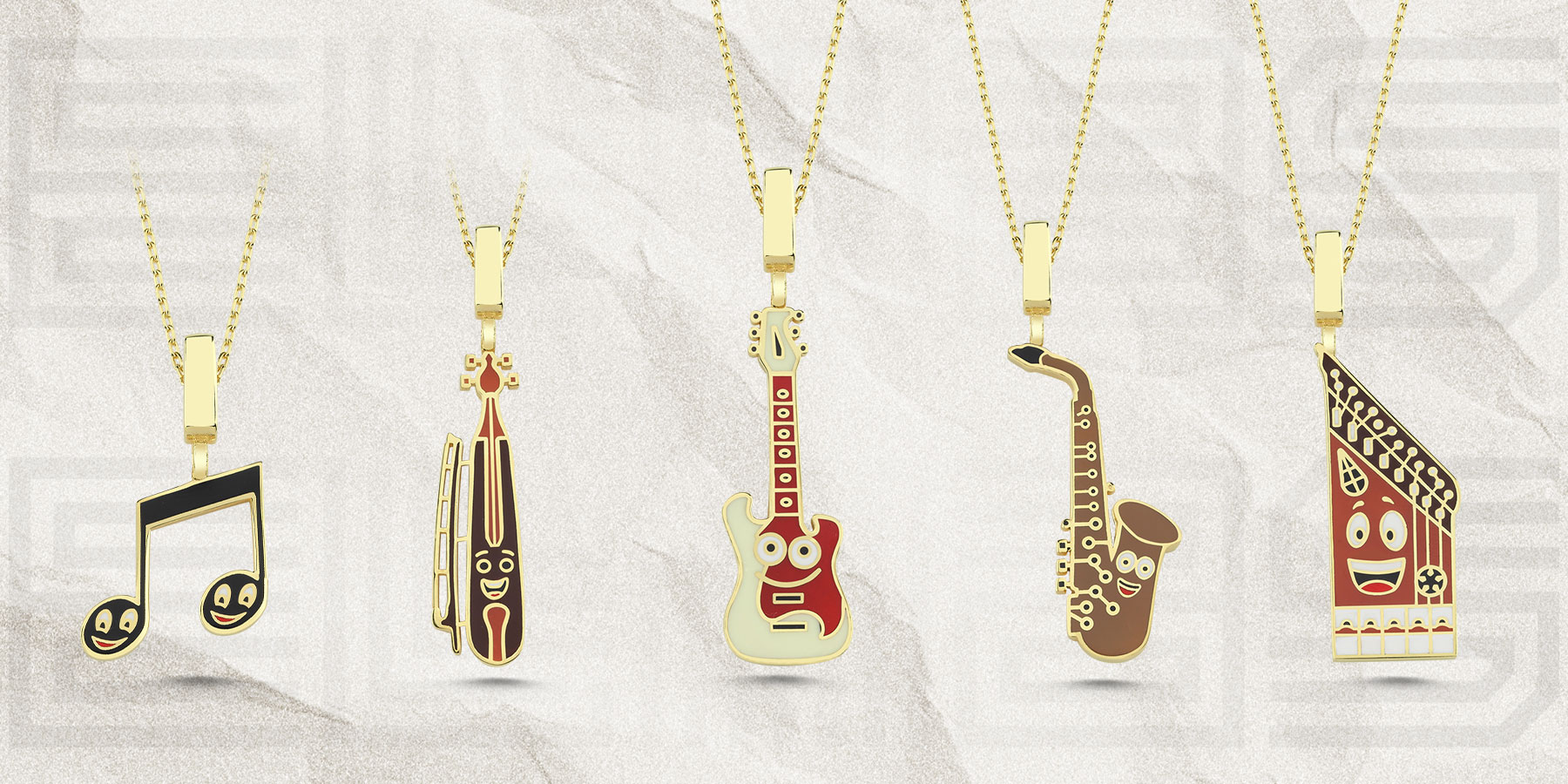 Müzik Aletleri Kolyeleri