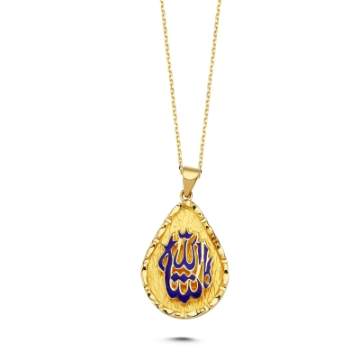 Dua Yazılı Mineli Altın Kolye AK108