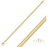 5 mm Balık Sırtı Altın Bileklik AÇB04