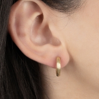 Çizgili Altın Halka Küpe AHK55