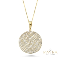 Daire Altın Kolye Ucu AH125