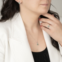 Damla Zümrüt ve Pırlanta Taşlı Takım PT18