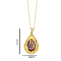 Dua Yazılı Mineli Altın Kolye AK108