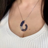 Sarmaşık Safir Taşlı Kolye  PK02
