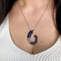 Sarmaşık Safir Taşlı Kolye  PK02
