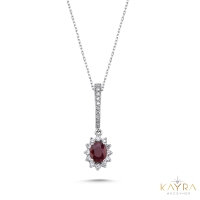 Anturaj Oval Pırlanta Kolye PK18