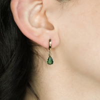 Peridot Damla Taşlı Altın Küpe AHK11