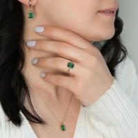 Peridot Taşlı Altın Takım TKM02
