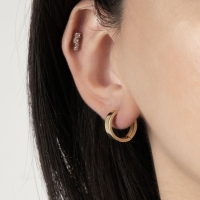 Sade Altın Halka Küpe AHK60