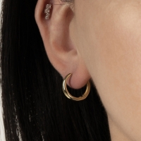 Sade Altın Halka Küpe AHK64