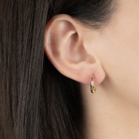 Sade Altın Halka Küpe AHK64