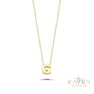 Sade G Harfi Altın Kolye BM115