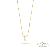 Sade T Harfi Altın Kolye BM130