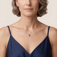 Akuamarin Altın Kolye AKM178