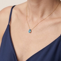 Akuamarin Altın Kolye AKM178