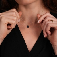 Ametist Taşlı Altın Kolye AKM08