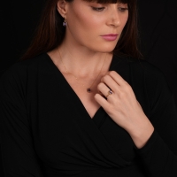 Ametist Taşlı Altın Takım TKM08