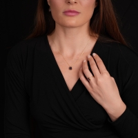 Ametist Taşlı Altın Takım TKM08