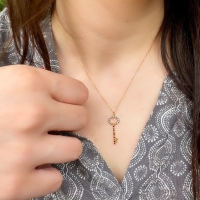 Anahtar Pırlanta Kolye PÇK53