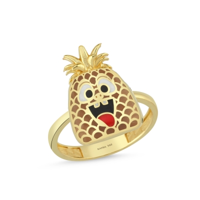 Ananas Özel Tasarım Altın Yüzük Y579