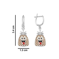Ananas Özel Tasarım Beyaz Altın Küpe BK180