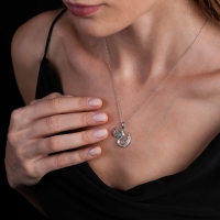 Anka Kuşu Beyaz Altın Kolye AKM466