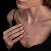 Anka Kuşu Beyaz Altın Kolye Ucu AH148