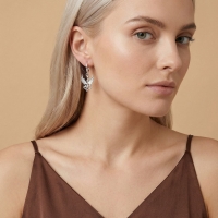 Anka Kuşu Beyaz Altın Küpe TFF151