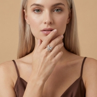 Anka Kuşu Beyaz Altın Yüzük AN529