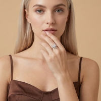 Anka Kuşu Beyaz Altın Yüzük AN529