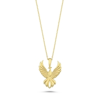 Anka Kuşu Taşsız Altın Kolye TSR460