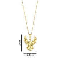 Anka Kuşu Taşsız Altın Kolye TSR460