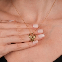 Anka Kuşu Taşsız Altın Kolye TSR460