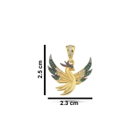 Anka Kuşu Yeşil Taşlı Altın Kolye AK464