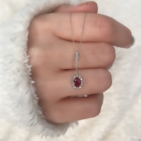 Anturaj Oval Pırlanta Kolye PK18
