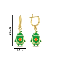 Avakado Özel Tasarım Altın Küpe DS199