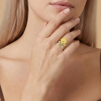 Ayçiçeği Özel Tasarım Altın Takım AYC1007