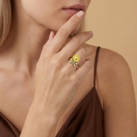 Ayçiçeği Özel Tasarım Altın Takım AYC1007