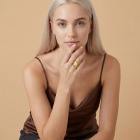 Ayçiçeği Özel Tasarım Altın Yüzük D507