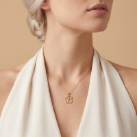 B Harfi Altın Kolye BM03