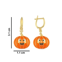 Balkabağı Özel Tasarım Altın Küpe K177