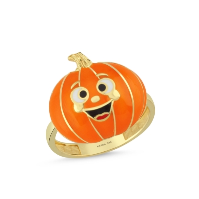 Balkabağı Özel Tasarım Altın Yüzük Y577