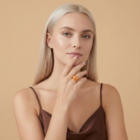 Balkabağı Özel Tasarım Altın Yüzük Y577