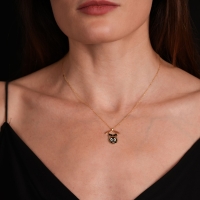 Batery Mineli Altın Kolye MZK23