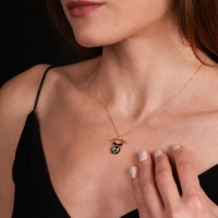 Batery Mineli Altın Kolye MZK23