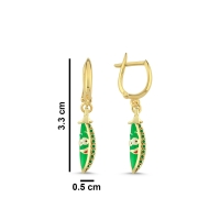 Bezelye Özel Tasarım Altın Küpe K167