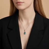 Blue Topaz ve Pırlanta Kolye PK09