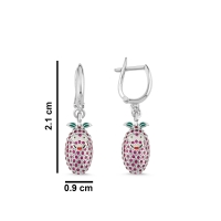 Böğürtlen Özel Tasarım Beyaz Altın Küpe BK230