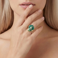 Brokoli Özel Tasarım Altın Yüzük Y527 