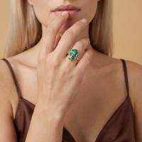 Brokoli Özel Tasarım Altın Yüzük Y527 